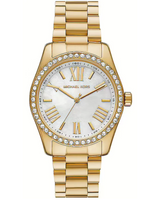 Michael Kors Lexington Mother of Pearl White Dial Gold Steel Strap Watch for Women - MK1079 - Women’s Watches