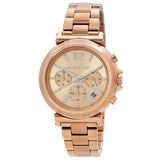 Michael Kors Maren Chronograph Quartz Rose Gold Dial Ladies Watch MK7494 - The Watches Men & Co