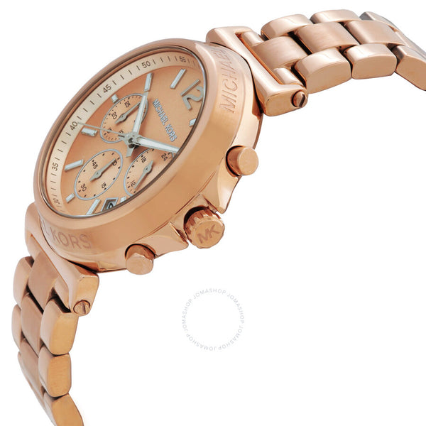 Michael Kors Maren Chronograph Quartz Rose Gold Dial Ladies Watch MK7494 - The Watches Men & Co #2