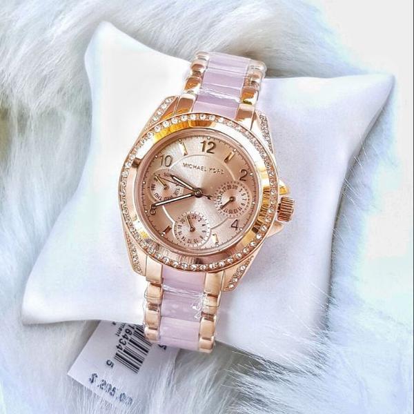 Michael Kors Mini Blair Multi-Function Rose Dial Ladies Watch MK6175 - Watch