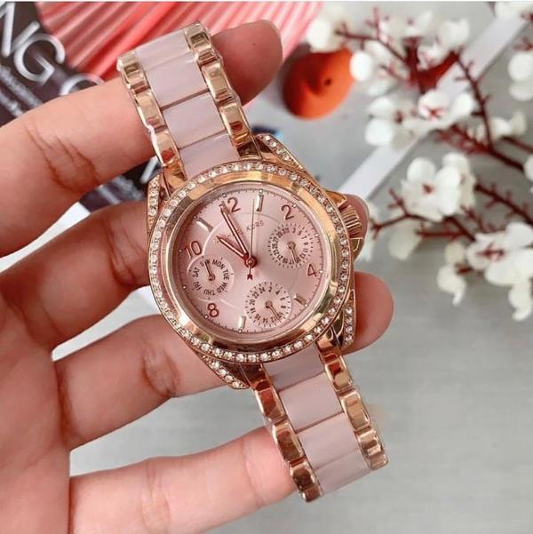 Michael Kors Mini Blair Multi-Function Rose Dial Ladies Watch MK6175 - Watch