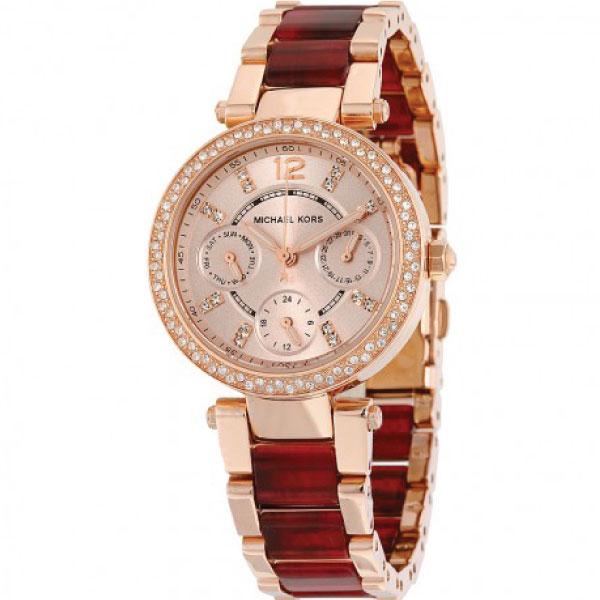 Michael Kors Mini Parker Multi-Function Rose Dial Ladies Watch MK6239 - Watch