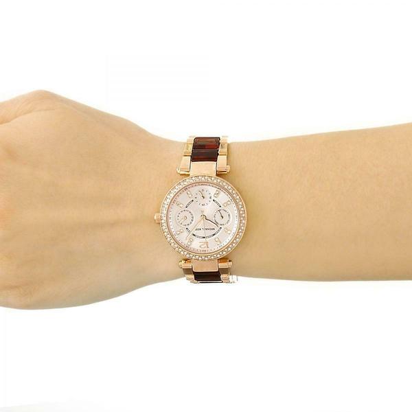 Michael Kors Mini Parker Multi-Function Rose Dial Ladies Watch MK6239 - Watch