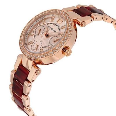 Michael Kors Mini Parker Multi-Function Rose Dial Ladies Watch MK6239 - Watch