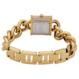 Michael Kors MK Chain Lock Quartz Crystal Gold Dial Ladies Watch MK4711 - The Watches Men & Co #3