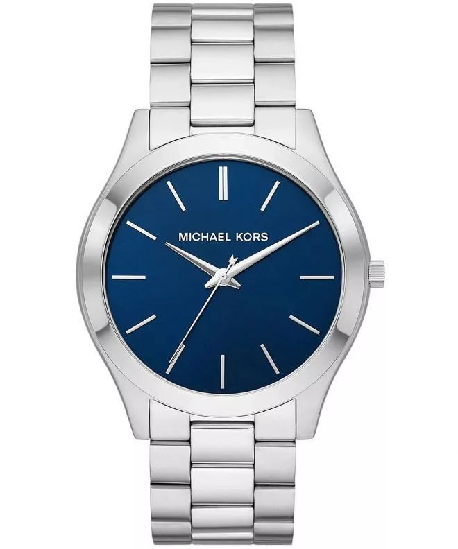 Michael Kors MK1060 men's watch with blue dial and silver stainless steel bracelet
