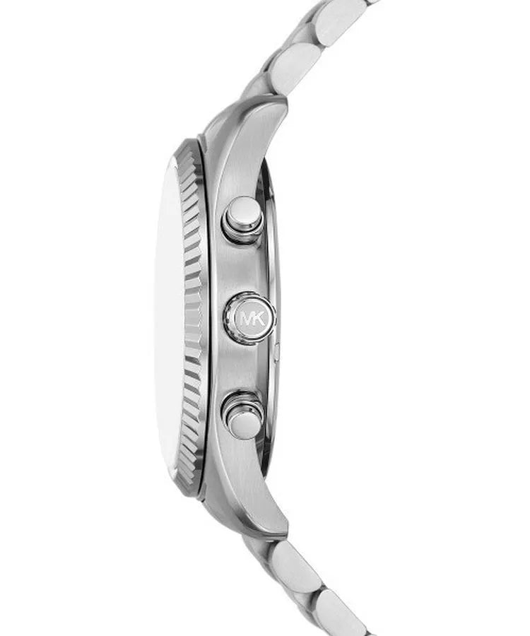 Michael Kors MK1091 side view showing chronograph pushers and textured bezel