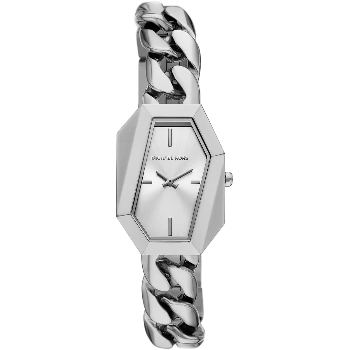 Michael Kors Mini Suri silver dial octagonal case with chunky chain strap