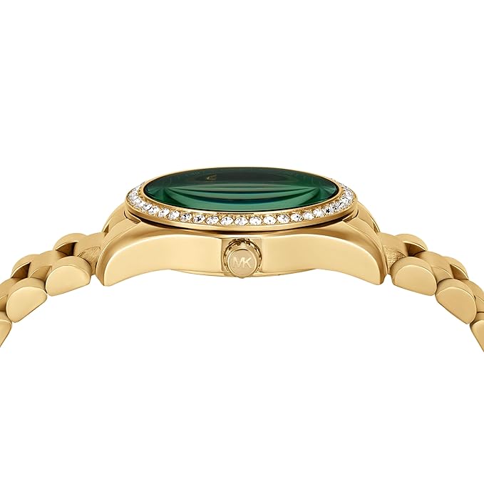 Michael Kors MK4924 side view showing case profile and crystal-set bezel