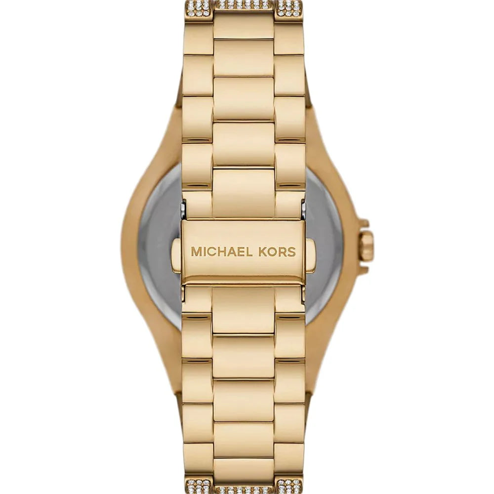 Michael Kors Oversized Lennox Pavé Gold-Tone Watch MK6991