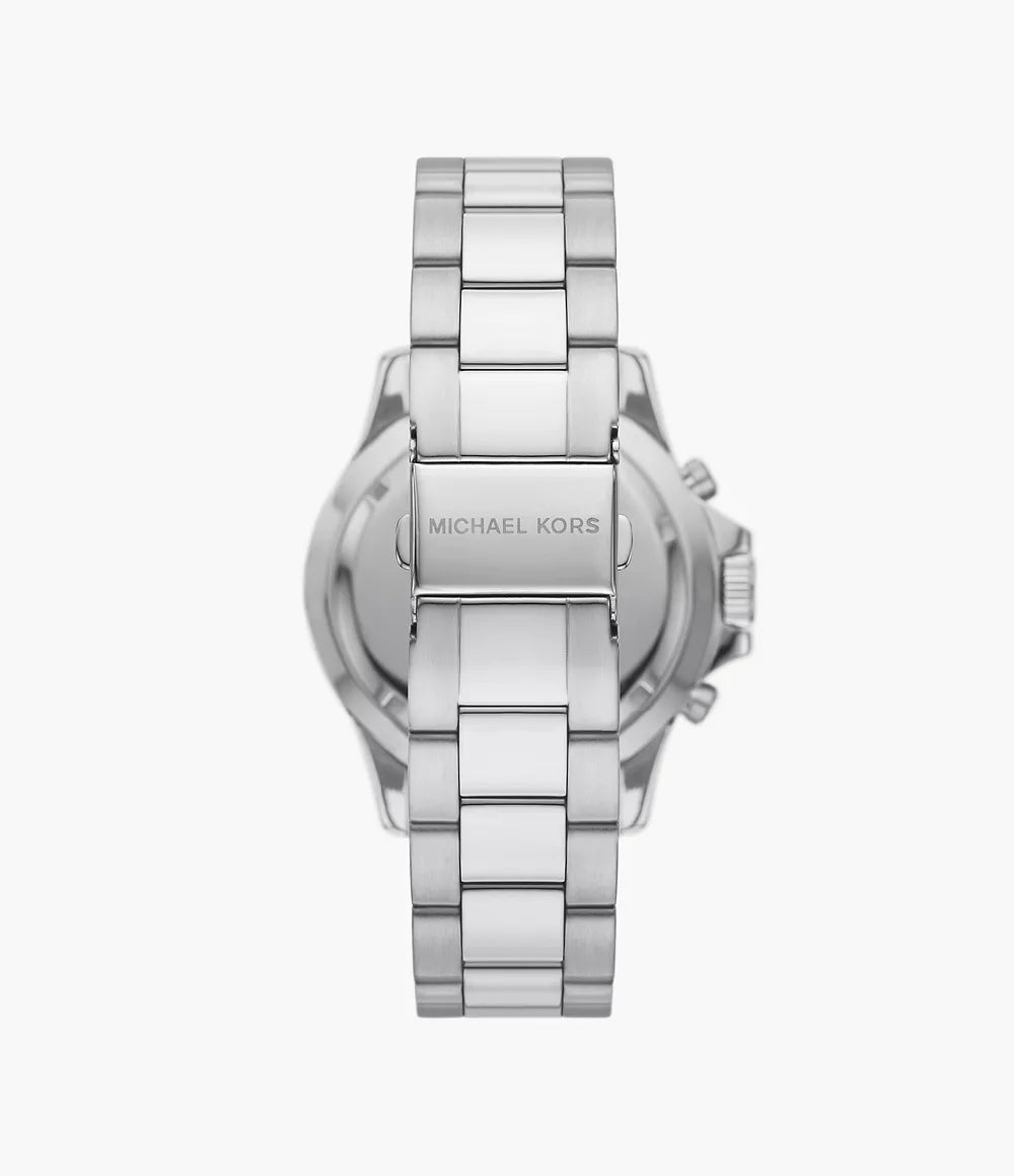 Michael Kors MK8976 caseback view showing stainless steel bracelet and clasp