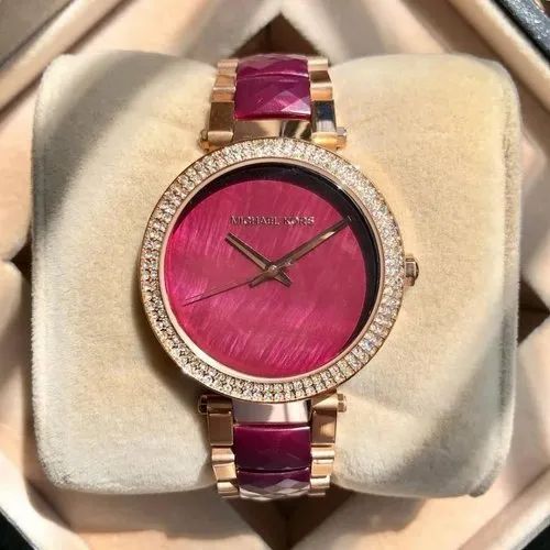 Michael Kors Parker Burgundy Women's Watch MK6412 - The Watches Men & CO #3