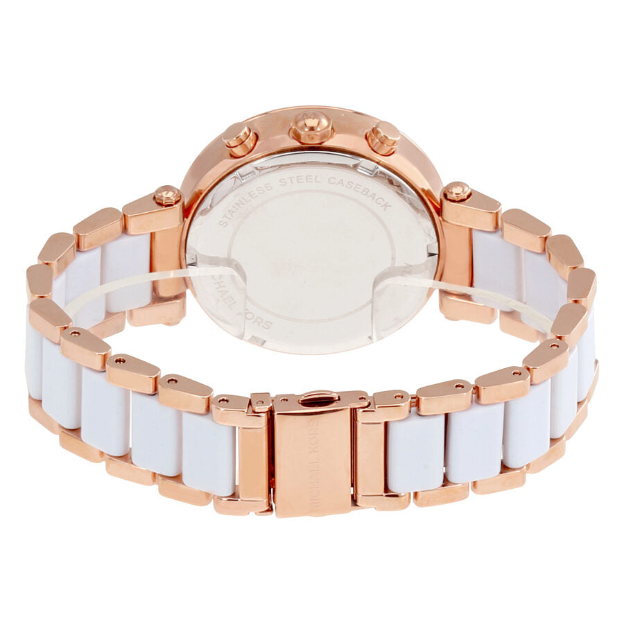 Michael Kors Parker Chronograph White Dial Ladies Watch #MK5774 - The Watches Men & CO #3