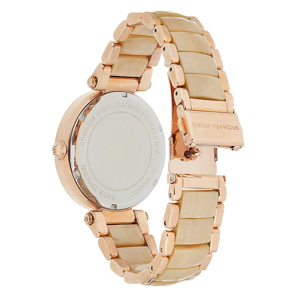 Michael Kors Parker Pink Mother Of Pearl Dial Ladies Watch MK6492 - Watch