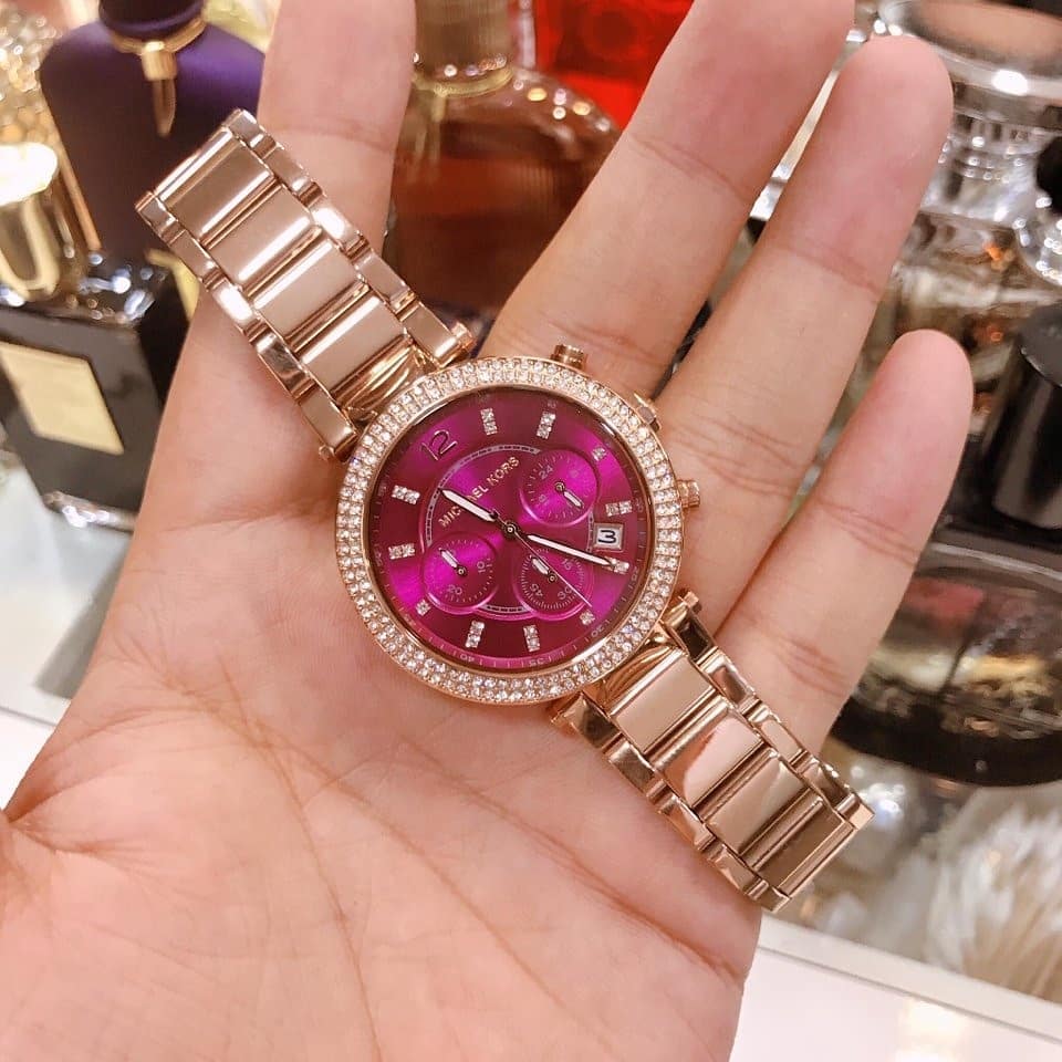Michael Kors Parker Plum Dial Women’s Watch MK6417 - Watch