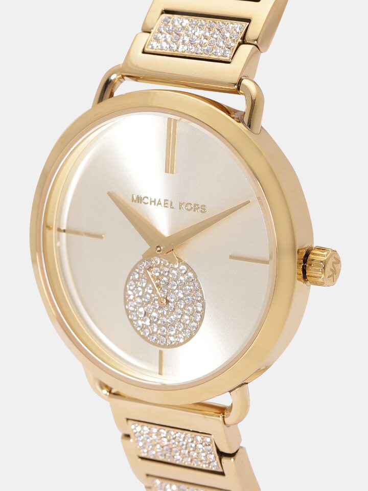 Michael Kors Portia Pave Gold Dial Ladies Watch MK3852 - Watch