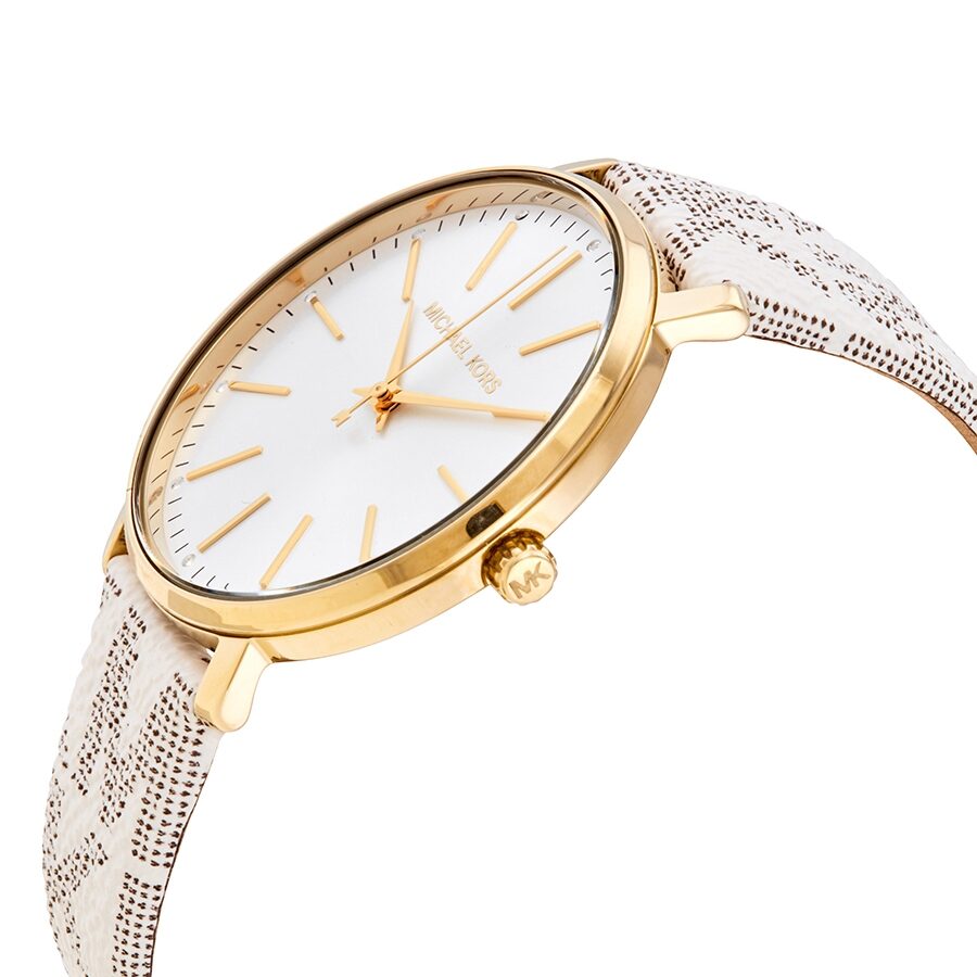Michael Kors Pyper Quartz Crystal White Dial Ladies Watch #MK2858 - The Watches Men & Co #2