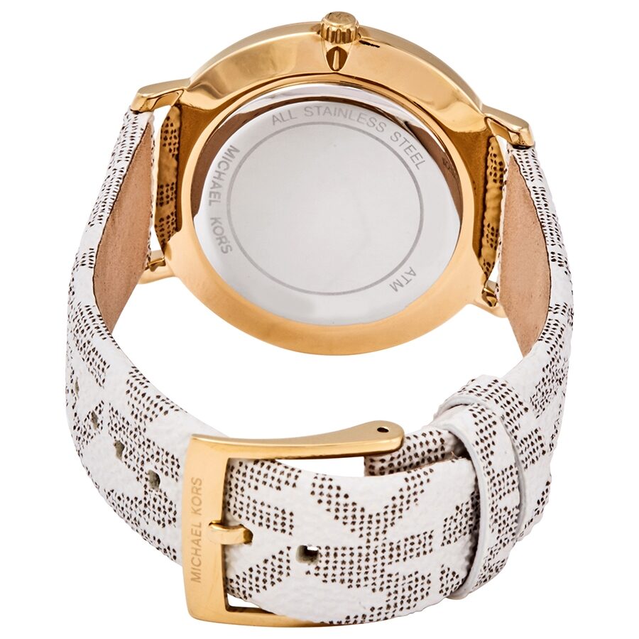 Michael Kors Pyper Quartz Crystal White Dial Ladies Watch #MK2858 - The Watches Men & Co #3