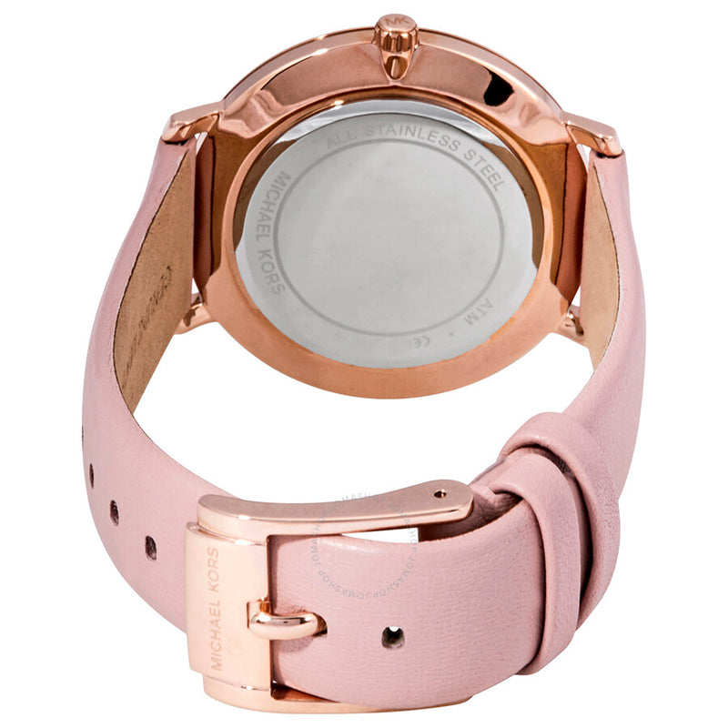 Michael Kors Pyper White Dial Pink Leather Ladies Watch MK2741 - The Watches Men & Co #3