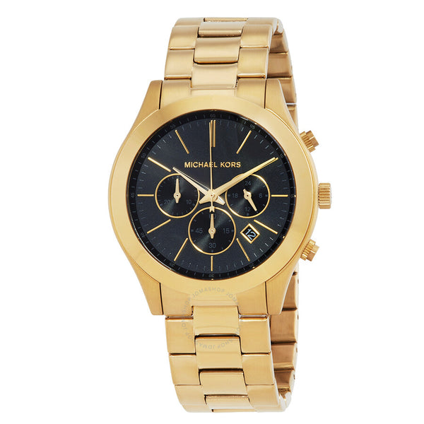 Michael Kors Runway Chronograph Quartz Black Dial Men's Watch MK1076SET - The Watches Men & Co