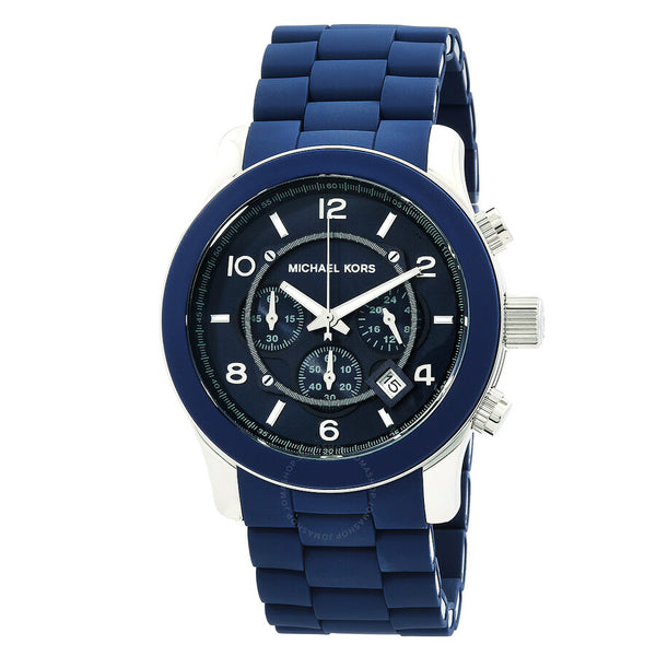 Michael Kors Runway Chronograph Quartz Blue Dial Unisex Watch MK9077 - The Watches Men & Co