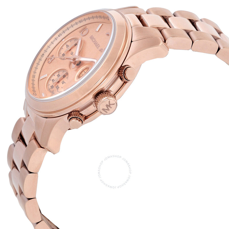 Michael Kors Runway Chronograph Quartz Rose Gold Dial Watch MK7324 - The Watches Men & Co #2