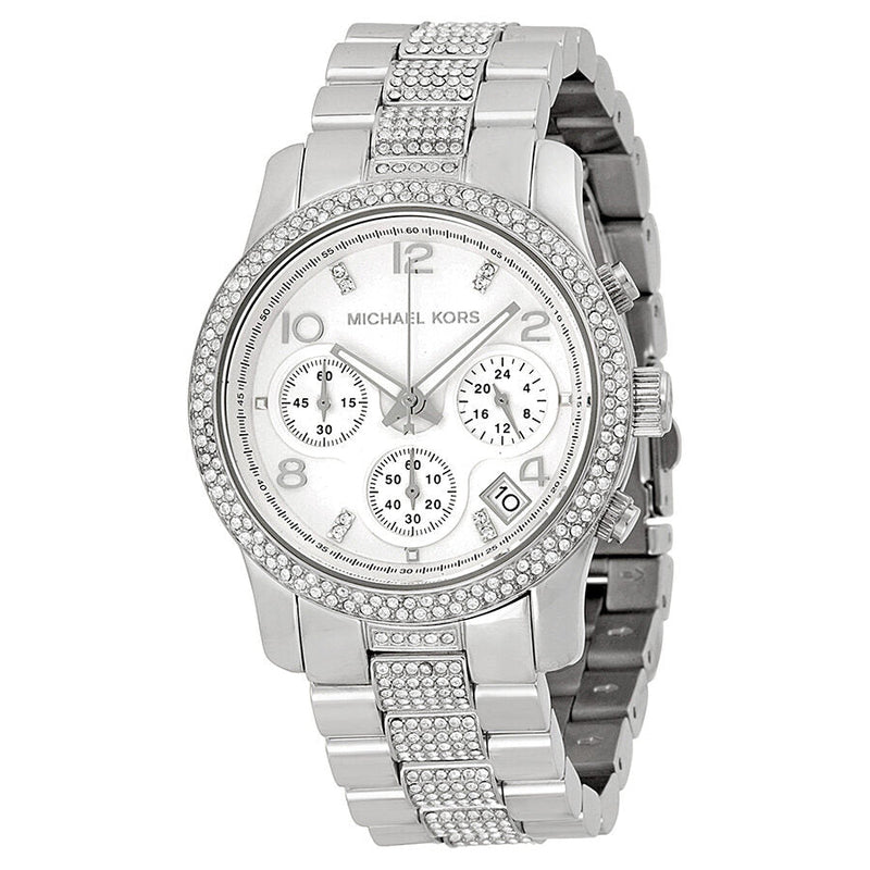 Michael Kors Runway Glitz Stainless Steel Chronograph Ladies Watch MK5825 - BigDaddy Watches