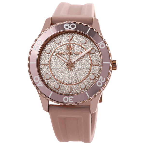 Michael Kors Runway Quartz Rose Crystal Dial Ladies Watch MK6854 - Watch