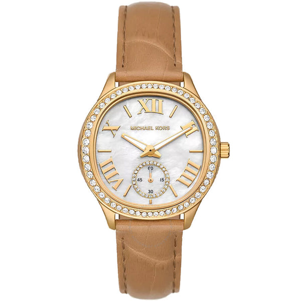 Michael Kors Sage Pavé Mother of Pearl Dial Ladies Watch MK4819 - The Watches Men & Co