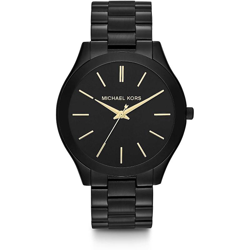 Michael Kors Slim Runway Black Ion-plated Unisex Watch  MK3221 - The Watches Men & CO