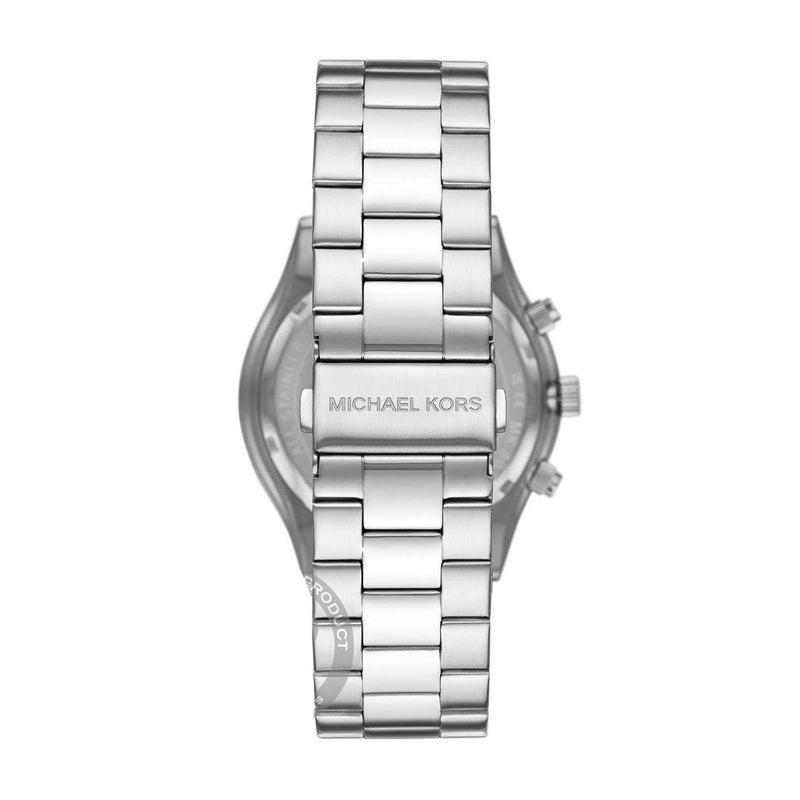 Michael Kors Slim Runway Chronograph Black Dial Silver Steel Strap Watch For Men - MK1056 mk1056 - Image 3