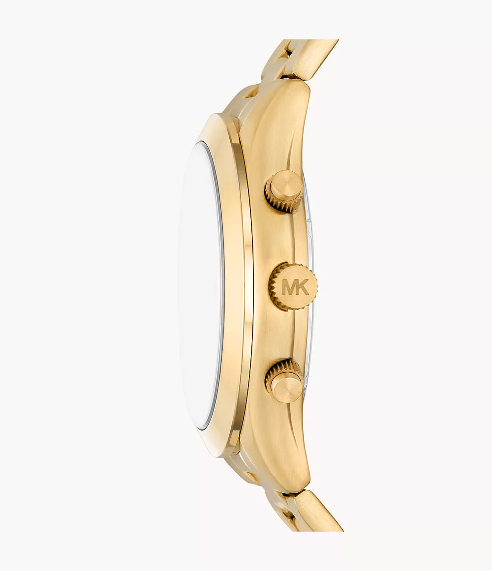 Michael Kors Slim Runway Chronograph Gold-Tone Stainless Steel Watch  - MK1068 mk1076 - Image 2