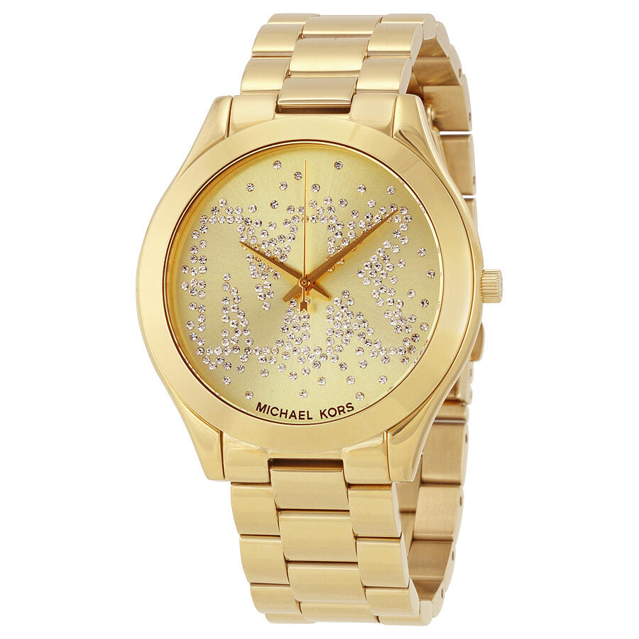 Michael Kors Slim Runway Gold Dial Ladies Watch MK3590 - The Watches Men & CO