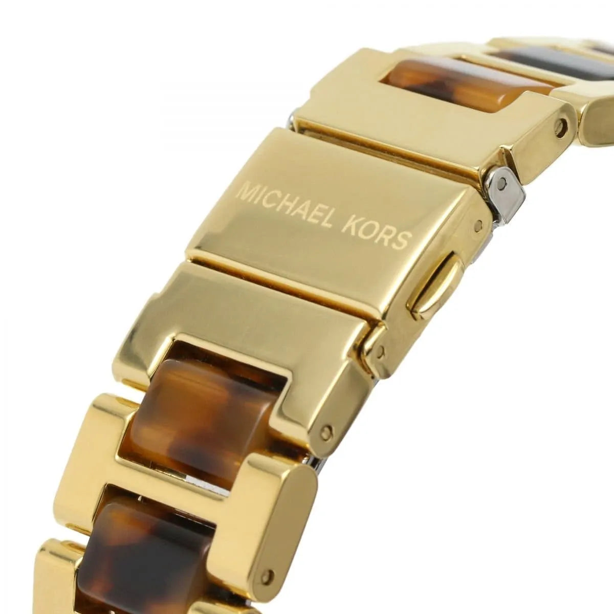 Michael Kors Slim Runway MK7269 bracelet clasp detail with engraved Michael Kors branding