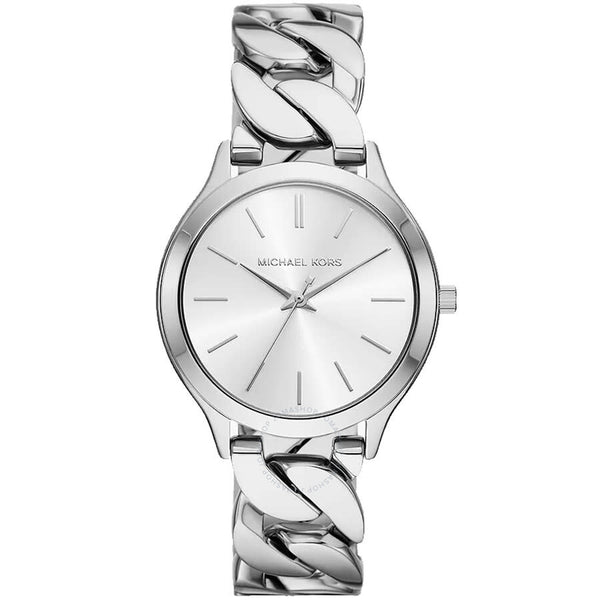 Michael Kors Slim Runway Quartz White Dial Ladies Watch MK7474 - The Watches Men & Co