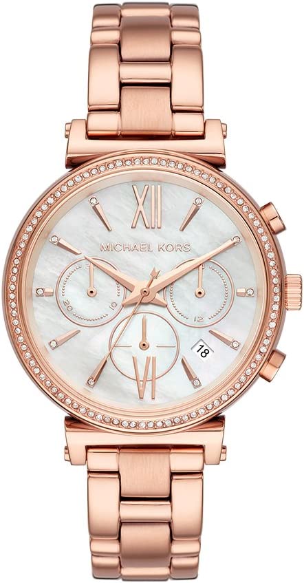 Michael Kors Sofie Chronograph Crystal Mother of Peal Dial Ladies Watch MK6576 - Watch