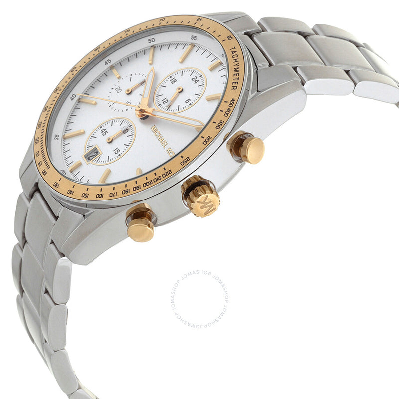 Michael Kors Warren Chronograph Quartz White Dial Men's Watch MK9112 - The Watches Men & Co #2