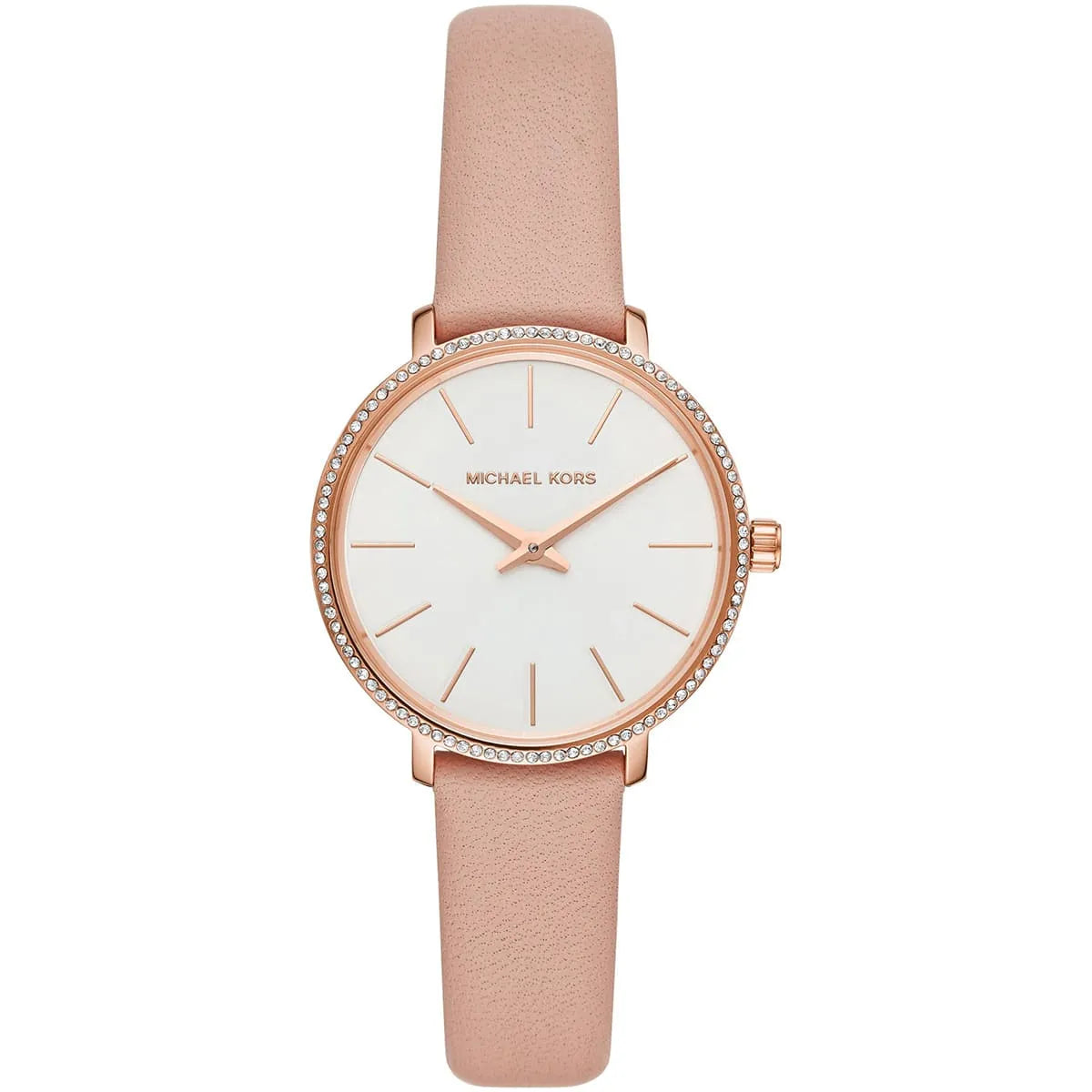 Michael Kors Pyper Three-Hand Pink Leather Women's Watch - MK2803