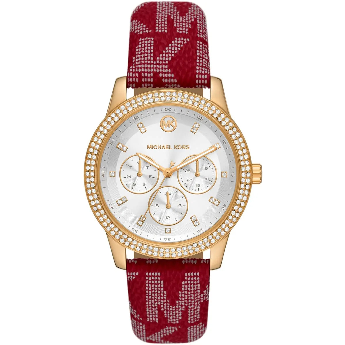 Michael Kors Tibby Multifunction Red Logo Strap Women's Watch - MK2975