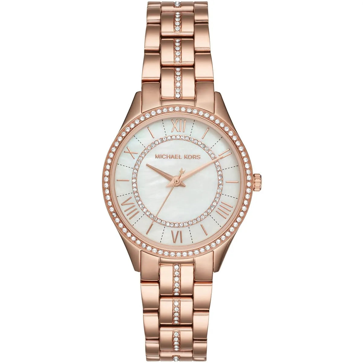 Michael Kors Lauryn Crystal MOP Dial Rose Gold-Tone Women's Watch - MK3716