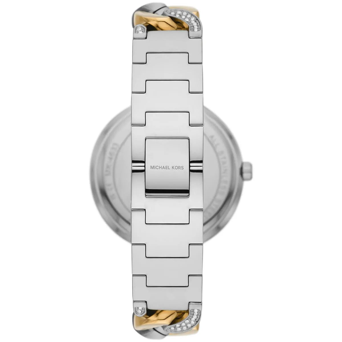 Michael Kors Catelyn Three-Hand Crystals Silver Dial Two Tone Steel Strap Watch MK4633