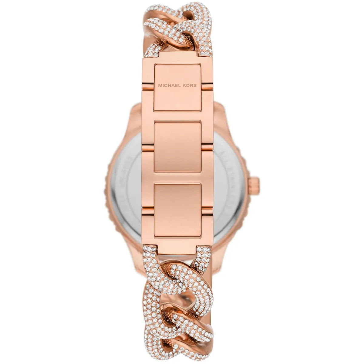 Michael Kors Pyper Gen 4654 watch caseback showing stainless steel construction
