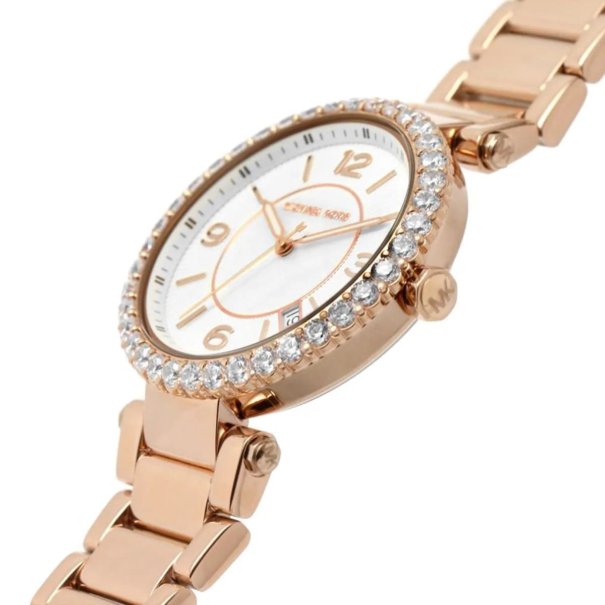 Michael Kors Parker Three-Hand White MOP Dial Rose Gold Women's Watch - MK4695