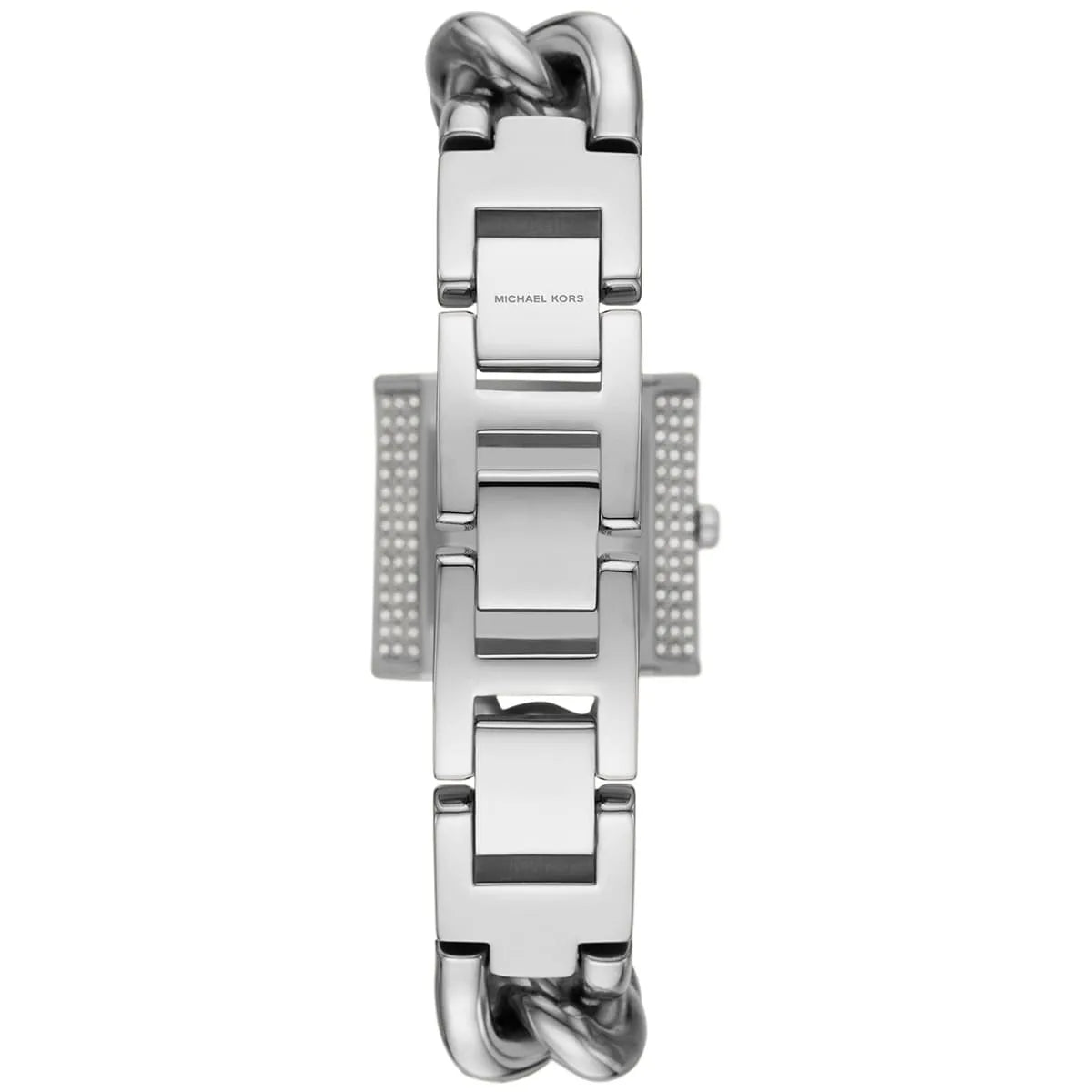 Michael Kors Mini Lock Pavé Silver-Tone Chain Women's Watch - MK4718