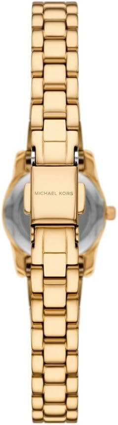 Mini Lexington watch caseback view with gold-tone link bracelet and case bottom