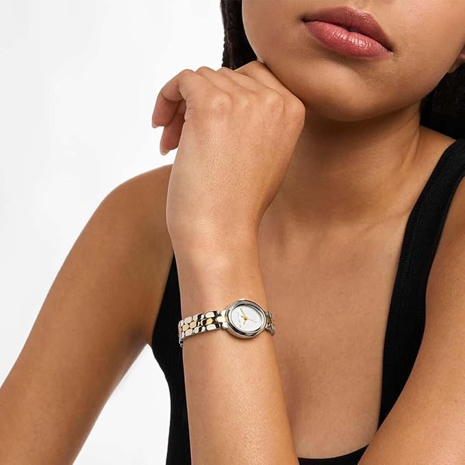 Michael Kors MK4956 watch worn on wrist showing oval face and bracelet