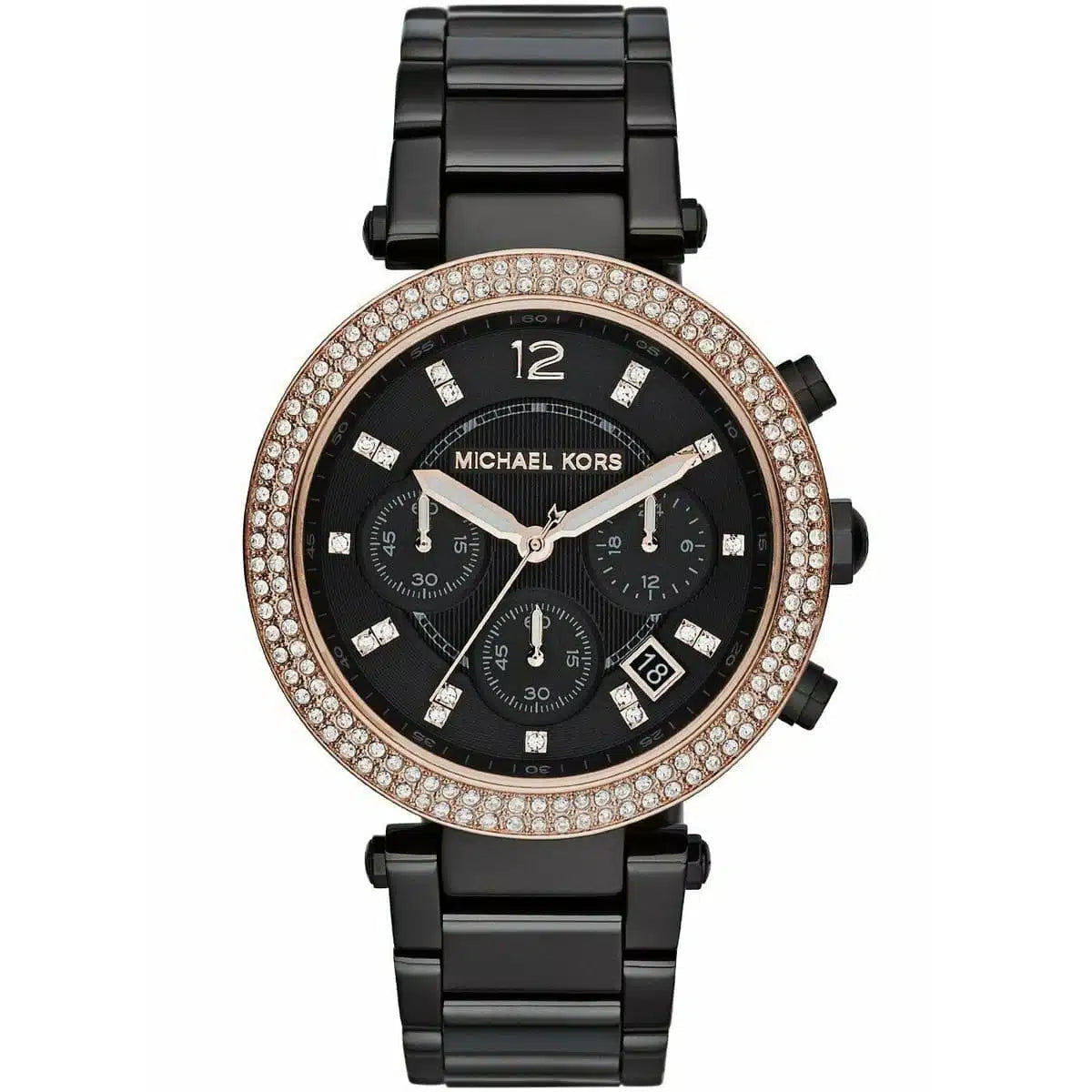 Michael Kors Parker Chronograph Black Dial Ladies Watch MK5885