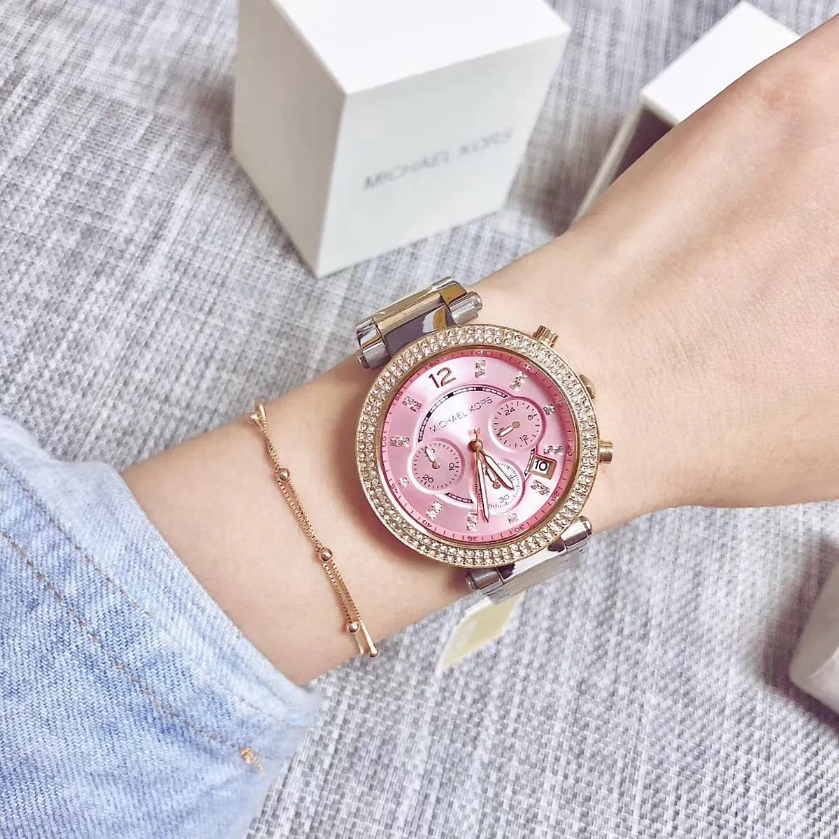 Michael Kors Rose Gold Ladies Watch - MK6140