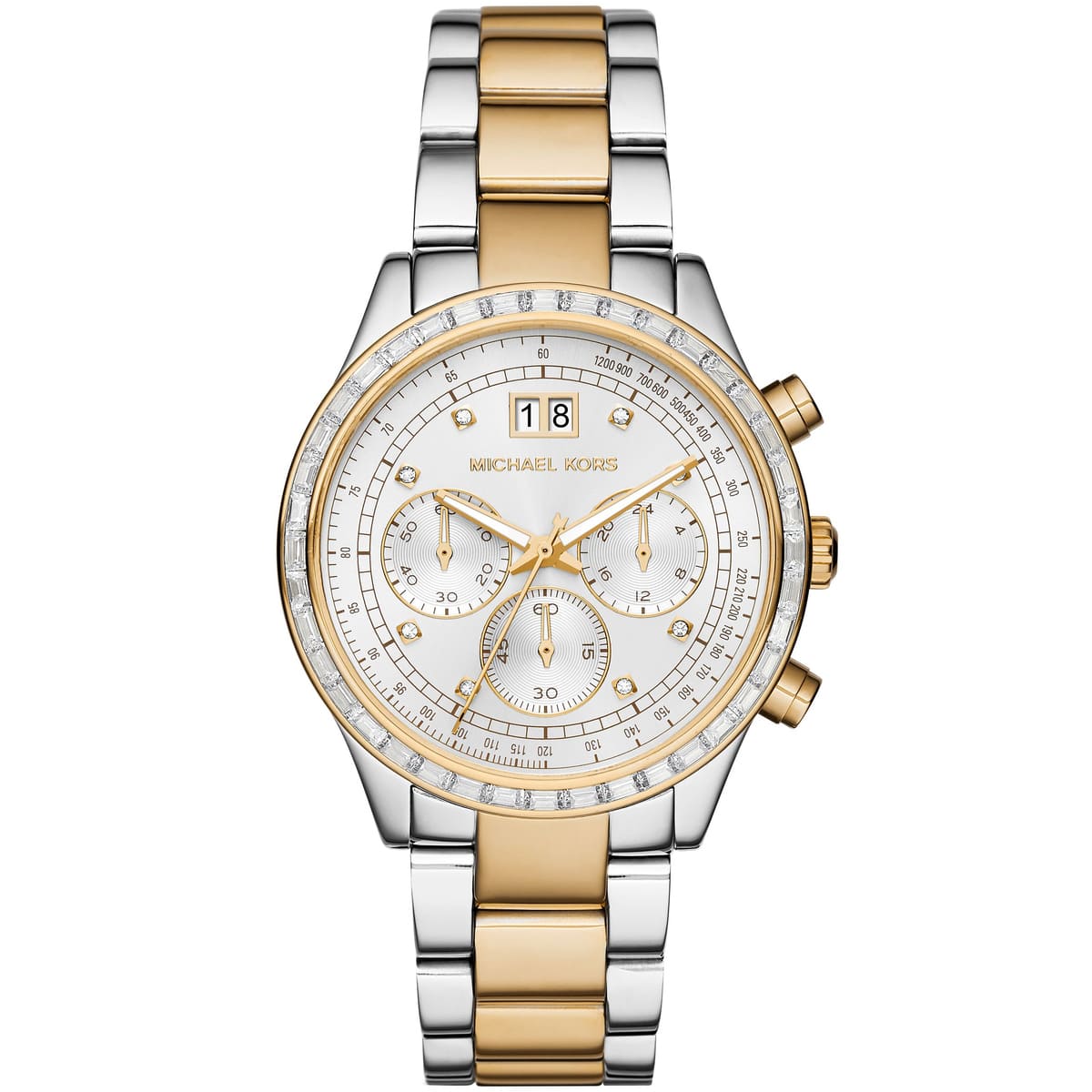 Michael Kors Brinkley Chronograpgh Silver Dial Ladies Watch MK6188