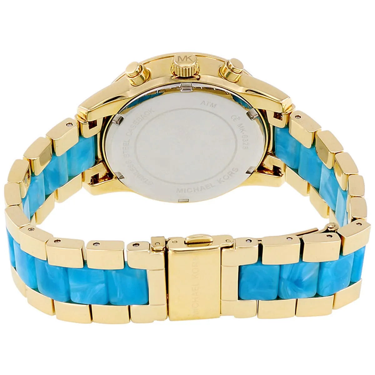 Michael Kors Ritz Chronograph Gold and Blue Women's Watch - MK6328